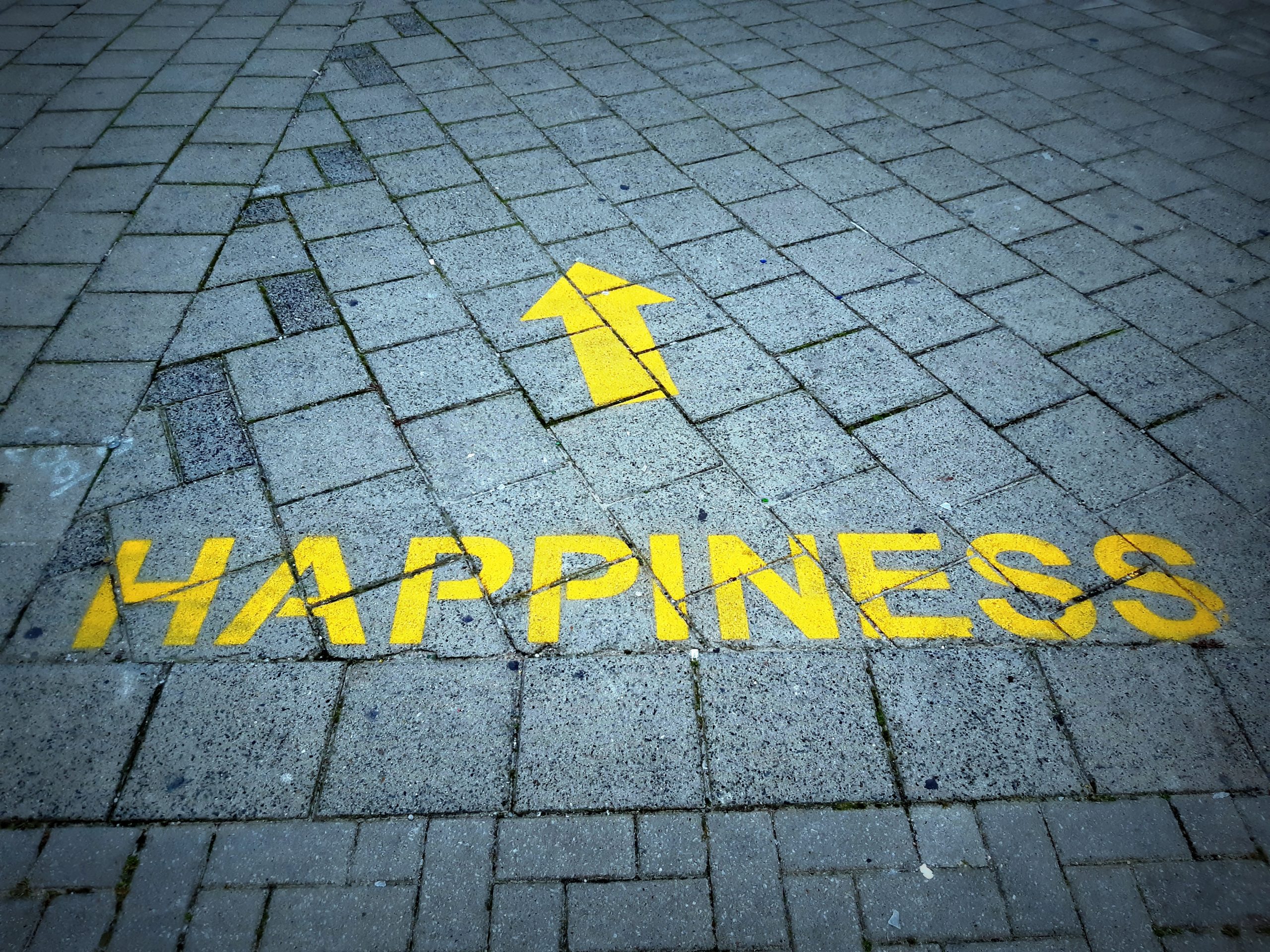 Happiness painted on the pavement
